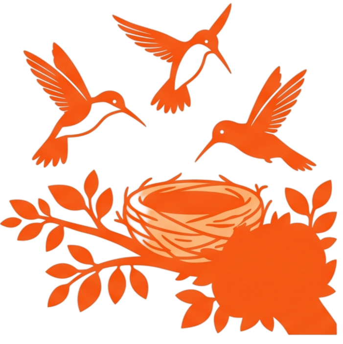 burung kolibri mendarat di sarang sebagai simbol Smart Attendance Ecosystem pada aplikasi HRIS KonekQ