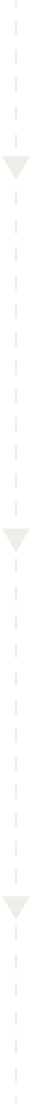 An arrow pointing downward on a vertical sign.