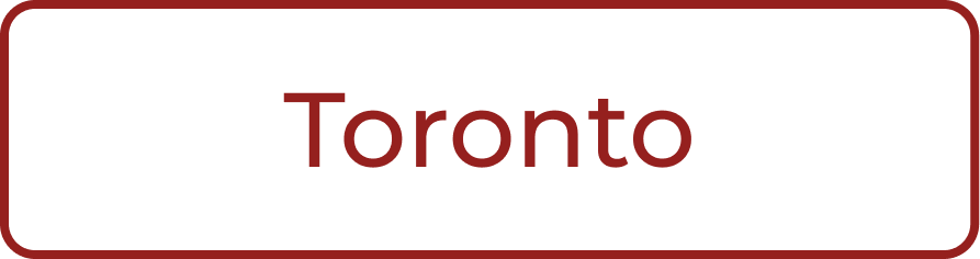 A black rectangular sign with red outline and text reading "Toronto" in the center.