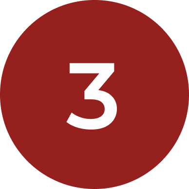 A red circle with the white number 3 in the center.