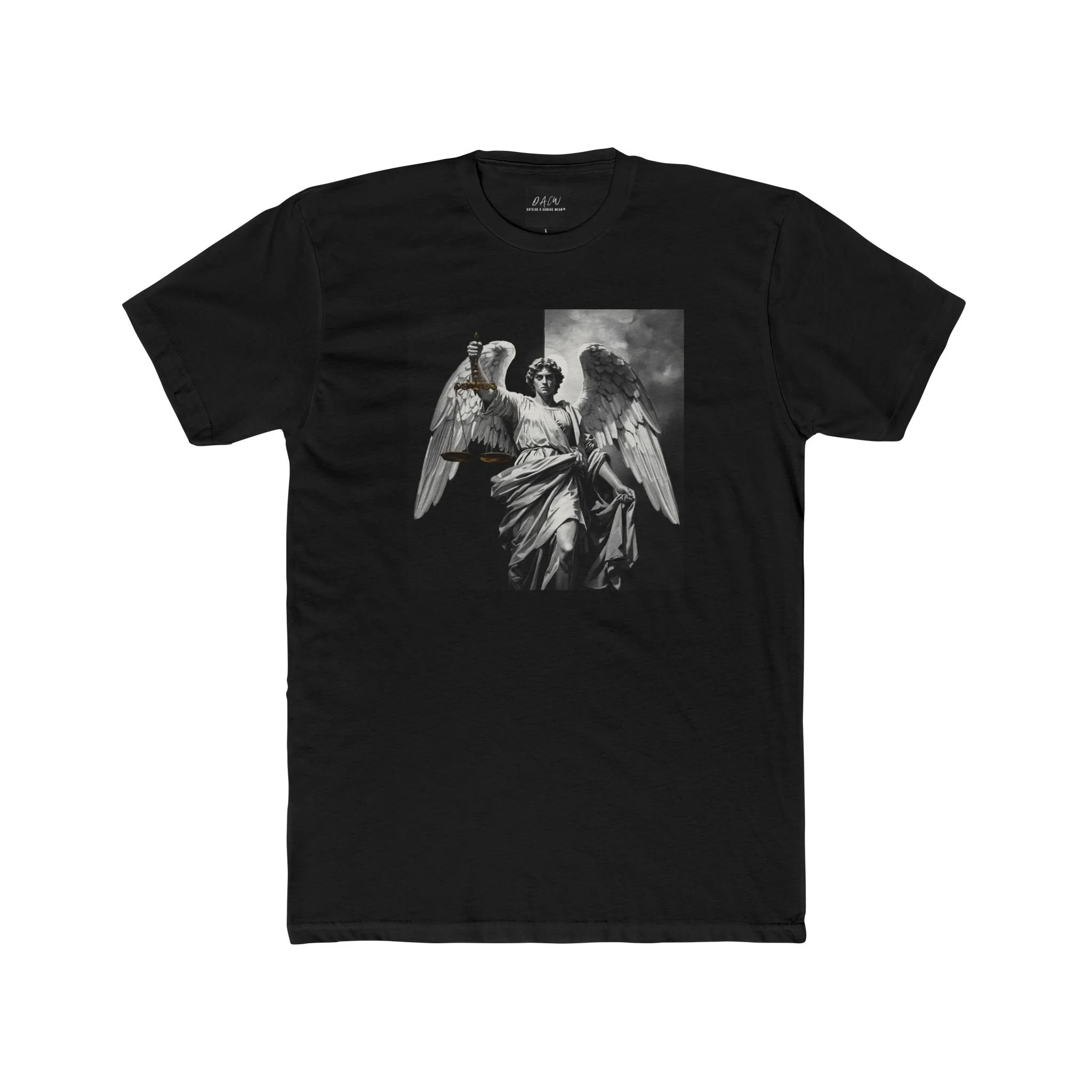 Angel of Justice Premium Fitted  Tee — OACW OUTSIDE A CANVAS WEAR™