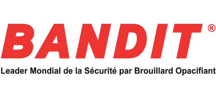 Logo Marque BANDIT  'Leader Mondial de la Sécurité par Brouillard Opacifiant'.
