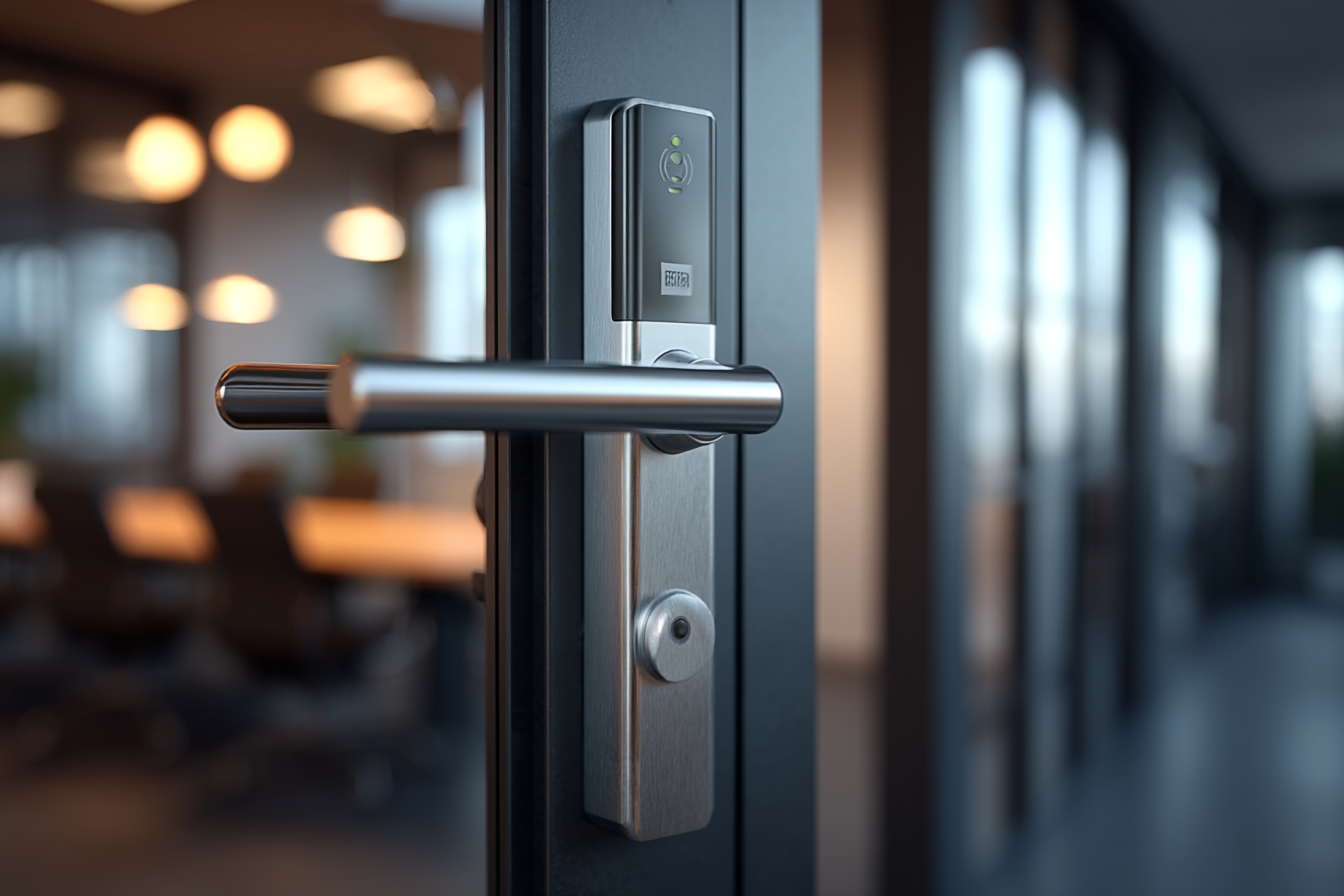 Béquilles et cylindres connectés. Modernisez le contrôle d’accès sans modifier lourdement l’existant, avec des équipements adaptés aux portes intérieures ou extérieures. Techniserv Normandie - Solutions de contrôles d'accès pour les professionnels