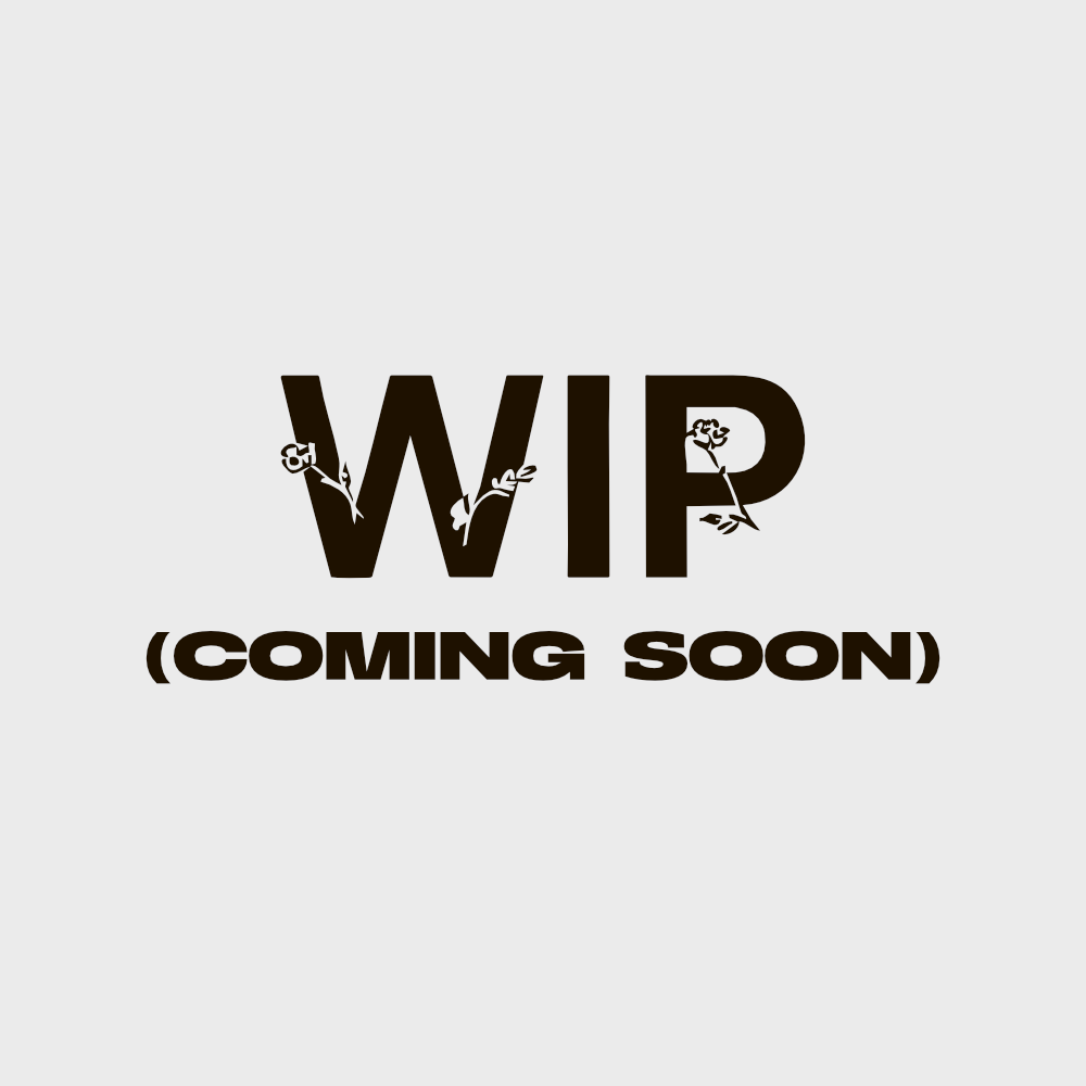 Text graphic with the words 'WIP' and '(Coming Soon)' with floral decorations around the letters.