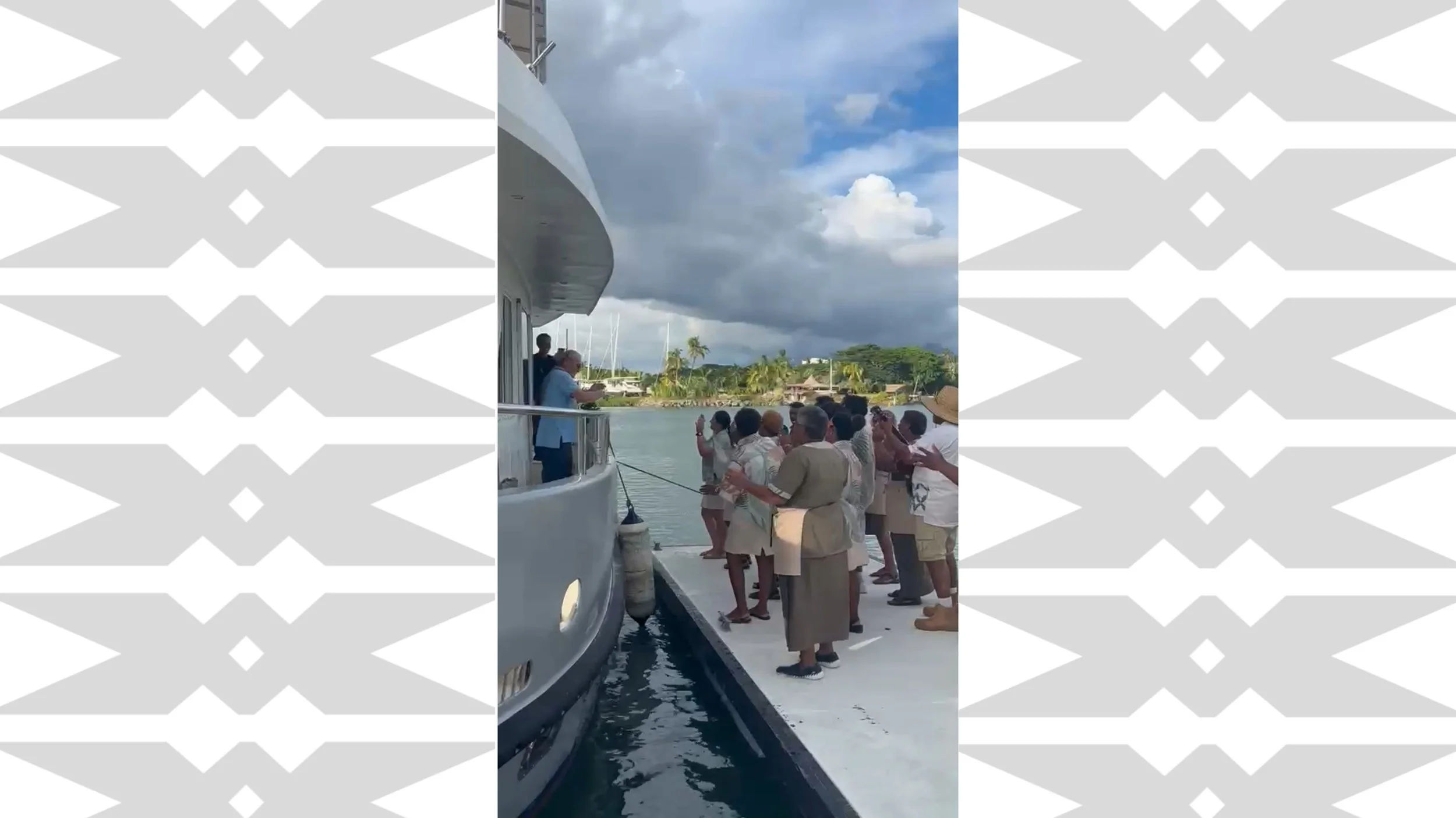 Welcome to Fiji, M/V Keinvor and crew.
A beautiful first welcome at @vudamarina