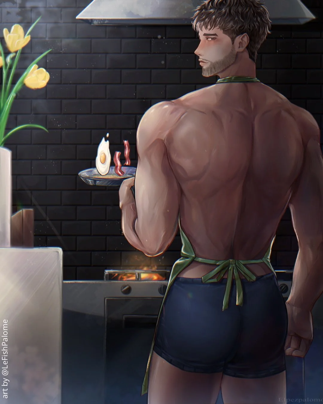 🍰 ART DROP 🍰 

Cake in the kitchen 🤤 You know Harper is a very very happy man. 👀 

Read My Renegade now to get a slice of this cake 🍰 

My Renegade is a dark mm romance, it is book 2 in the Runaways series which must be read in order. 

Art by L