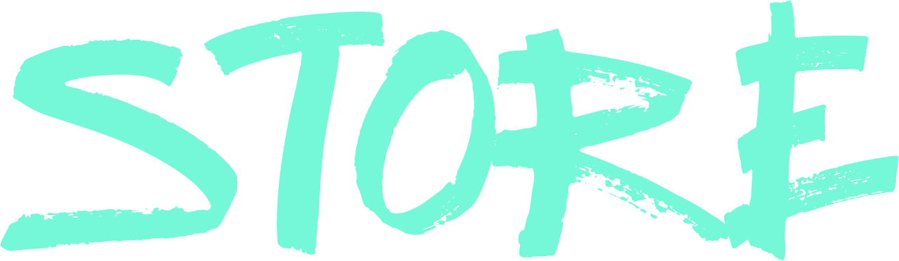 Bright turquoise graffiti-style text that reads 'STOP' with an urban and edgy design.