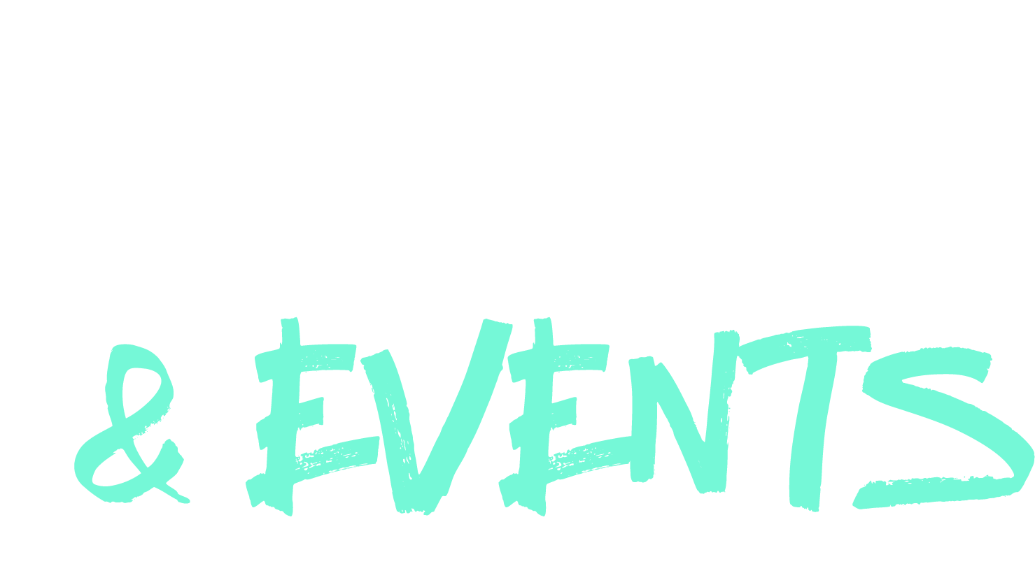 Graphic with the words 'NEWS & EVENTS' in bold, stylized text on a black background.