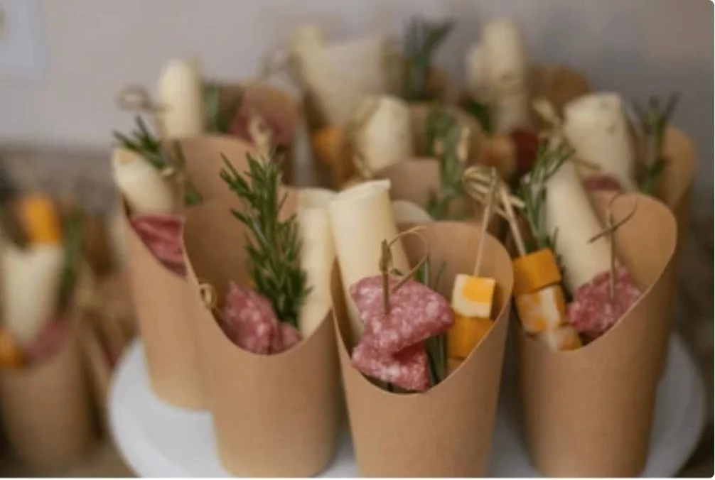 Individual charcuterie boxes for guests