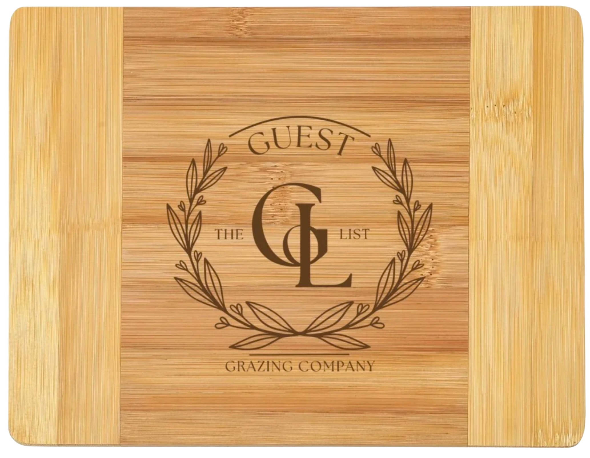 The Guest List Grazing Co. Logo Bamboo Cutting Board