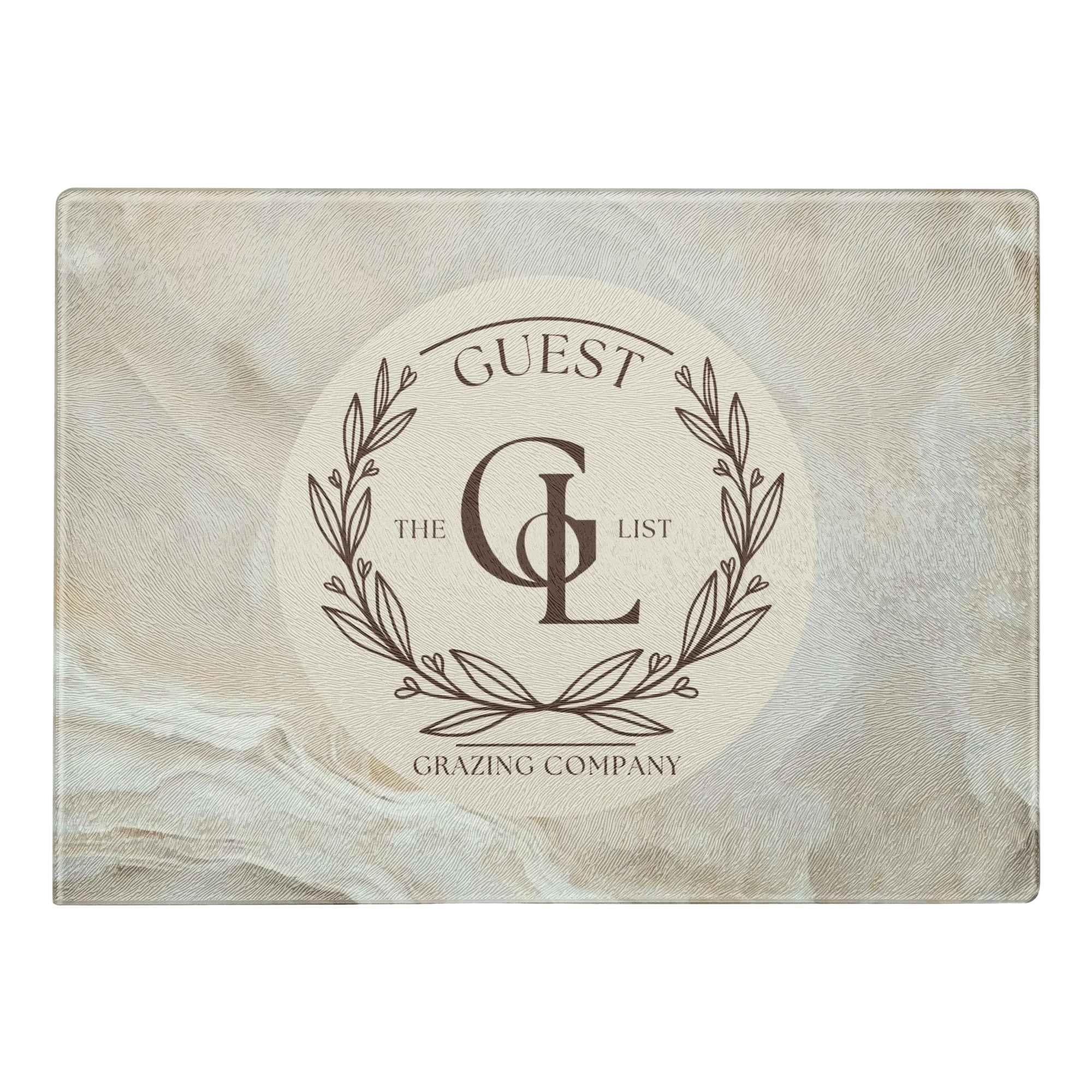 The Guest List Grazing Co. Marble Glass Cutting Board