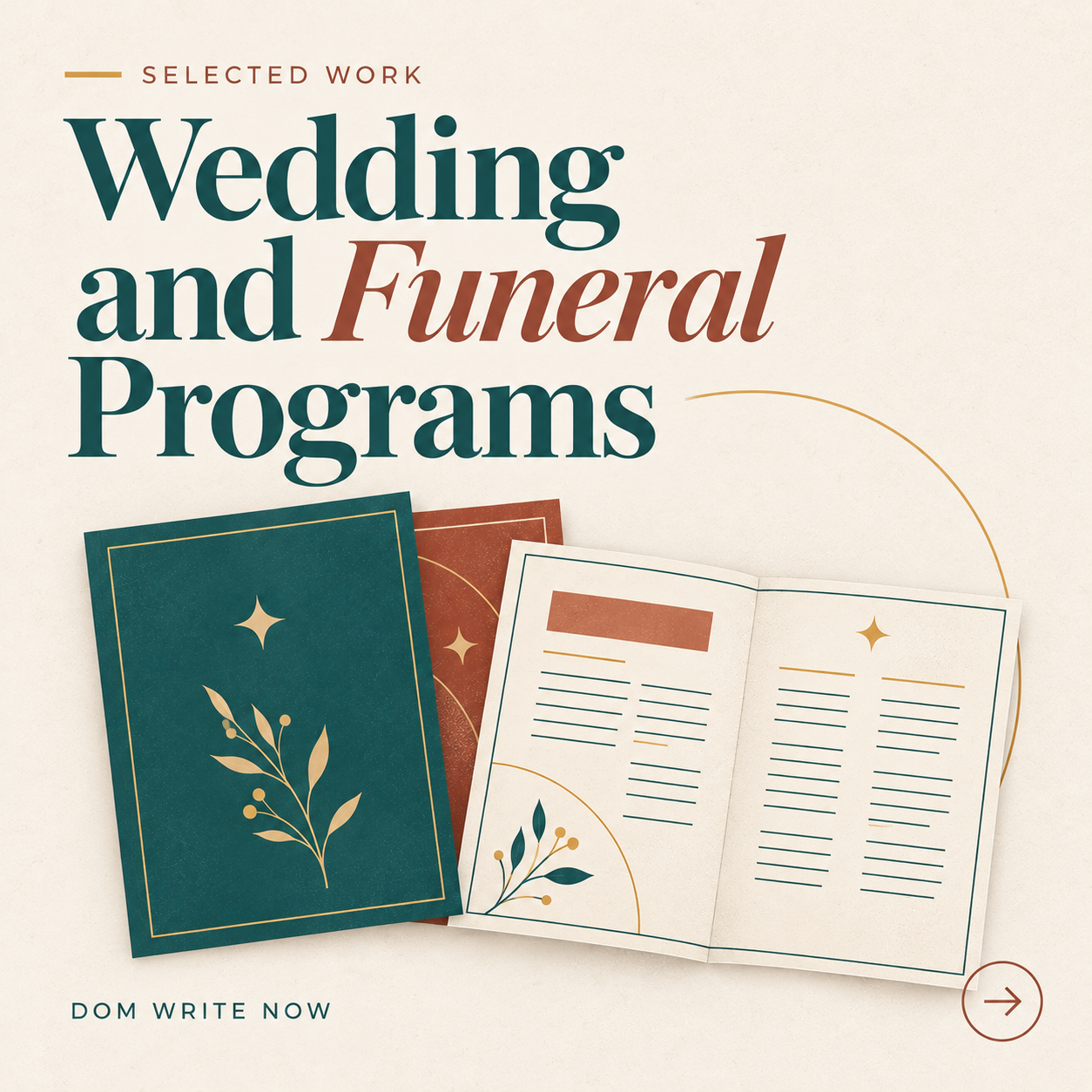 Wedding and Funeral Programs