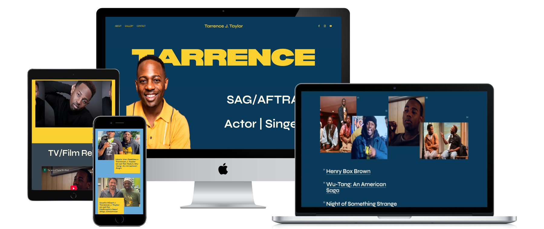 Tarrence J. Taylor - Personal website for a SAG/AFTRA actor and singer. 