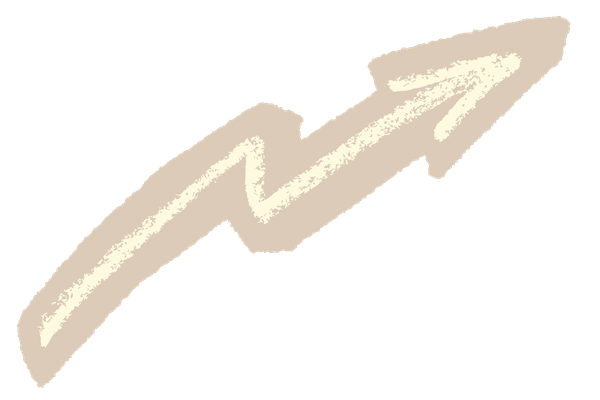 A beige zigzag arrow pointing upward.