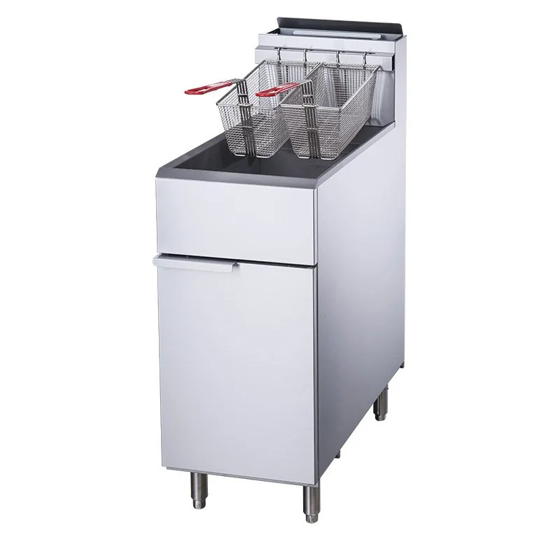ChefAAA - ACF4-LPG, Commercial 50Lbs Deep Fryer with 4 Tube Burners Liquid Propane Gas BTU120000