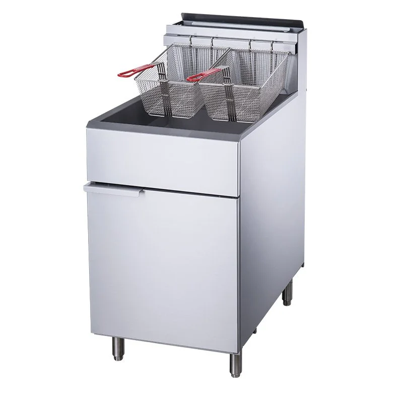 ChefAAA - ACF5-NG, Commercial 70Lbs Deep Fryer with 5 Tube Burners Natural Gas BTU150000