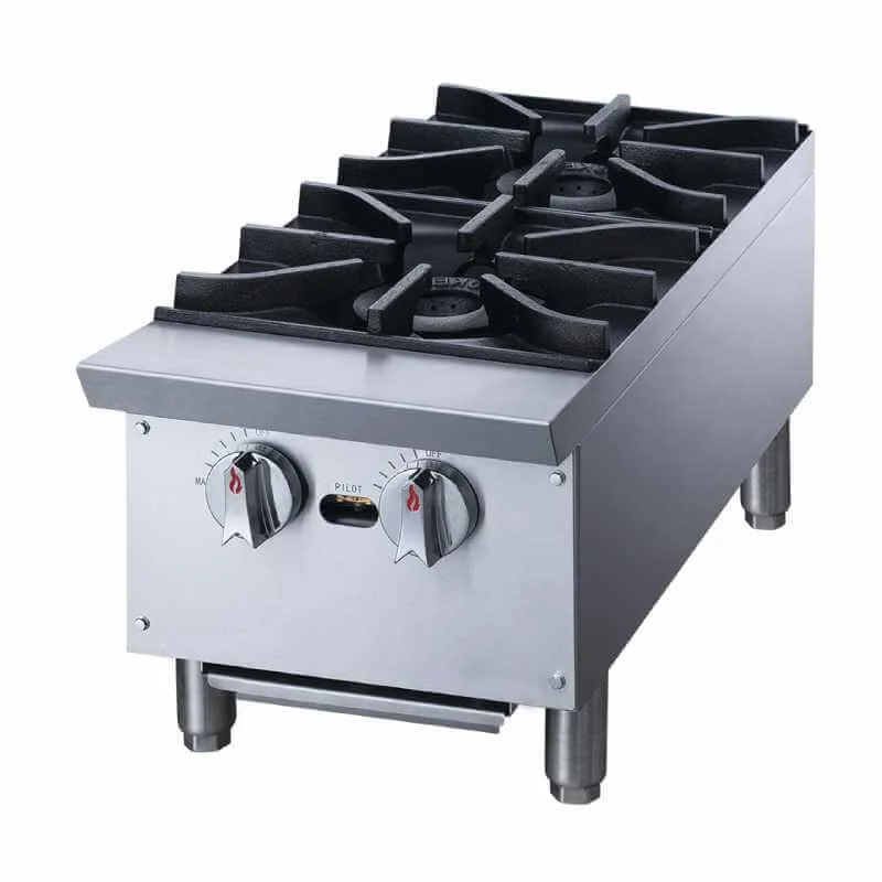 ChefAAA - ACHPA12, Commercial 12" Hot Plate with 2 Burners