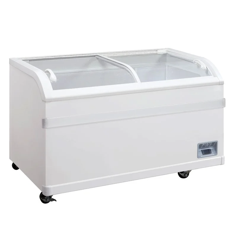 ChefAAA - WD-700Y, Commercial 79" Glass Door Frozen Food or Ice Cream Chest Freezer Display