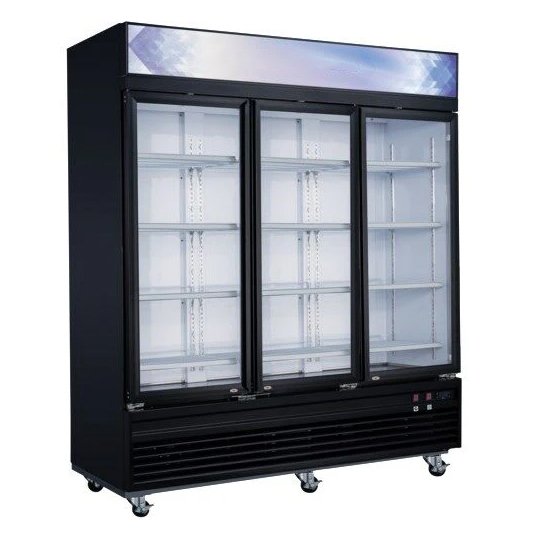 ChefAAA - ASM-69F Commercial 78"W 3 Glass Door Merchandiser Freezer