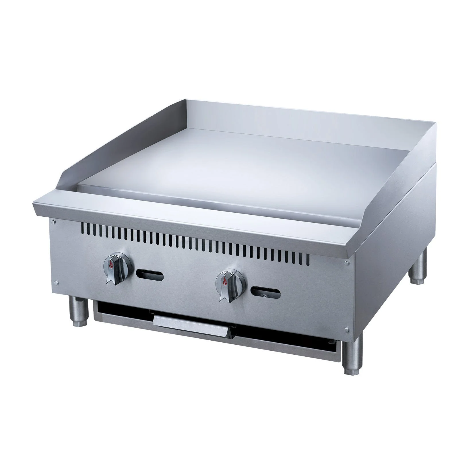 ChefAAA - ACGM24, Commercial 24" Griddle with 2 Burners
