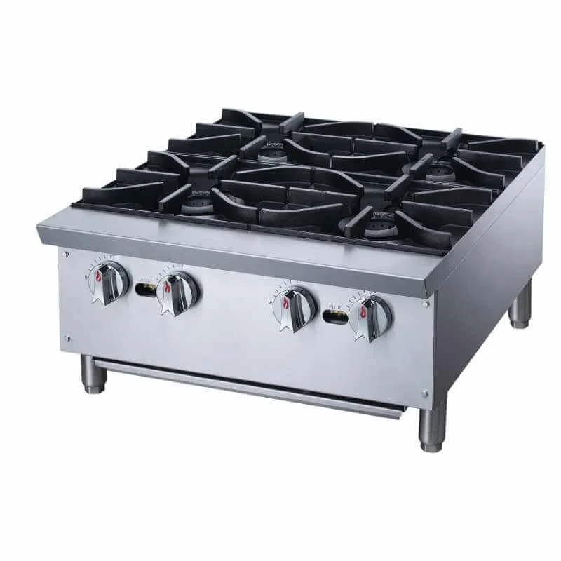 ChefAAA - ACHPA24, Commercial 24" Hot Plate with 4 Burners
