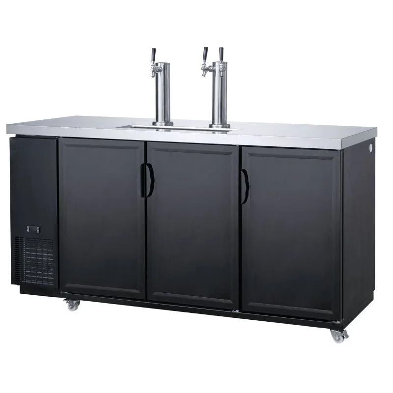 ChefAAA - AKB72-M3 Commercial Triple Tap Kegerator Beer Dispenser