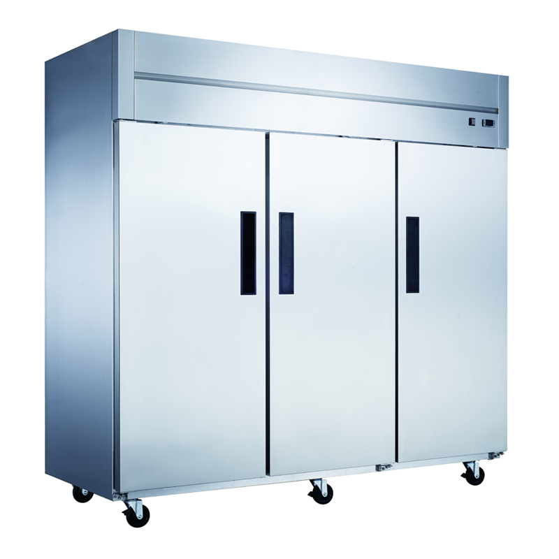 ChefAAA - A83AF, Commercial 83" 3 Solid Door Reach-In Freezer Stainless Steel 64.80 cu.ft.