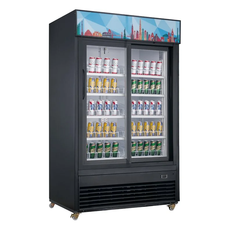 ChefAAA - ASM-40SR, Commercial 47" 2 Glass Door Merchandiser Refrigerator 39cu.ft NSF