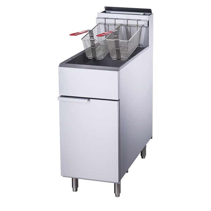 ChefAAA - ACF3-LPG, Commercial 40Lbs Deep Fryer with 3 Tube Burners Liquid Propane Gas BTU90000