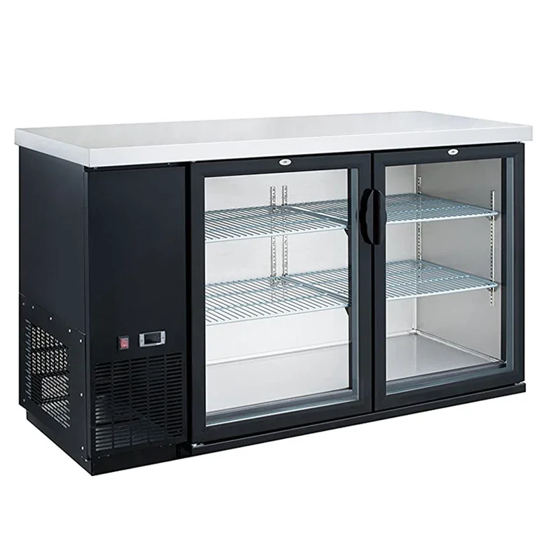 ChefAAA - ABB60-H2, Commercial 2 Swing Door Back Bar and Beer Beverage Cooler 15.24 cu.ft.