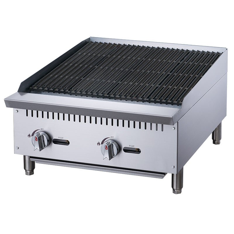 ChefAAA - ACCB24, Commercial 24" Countertop Charbroiler