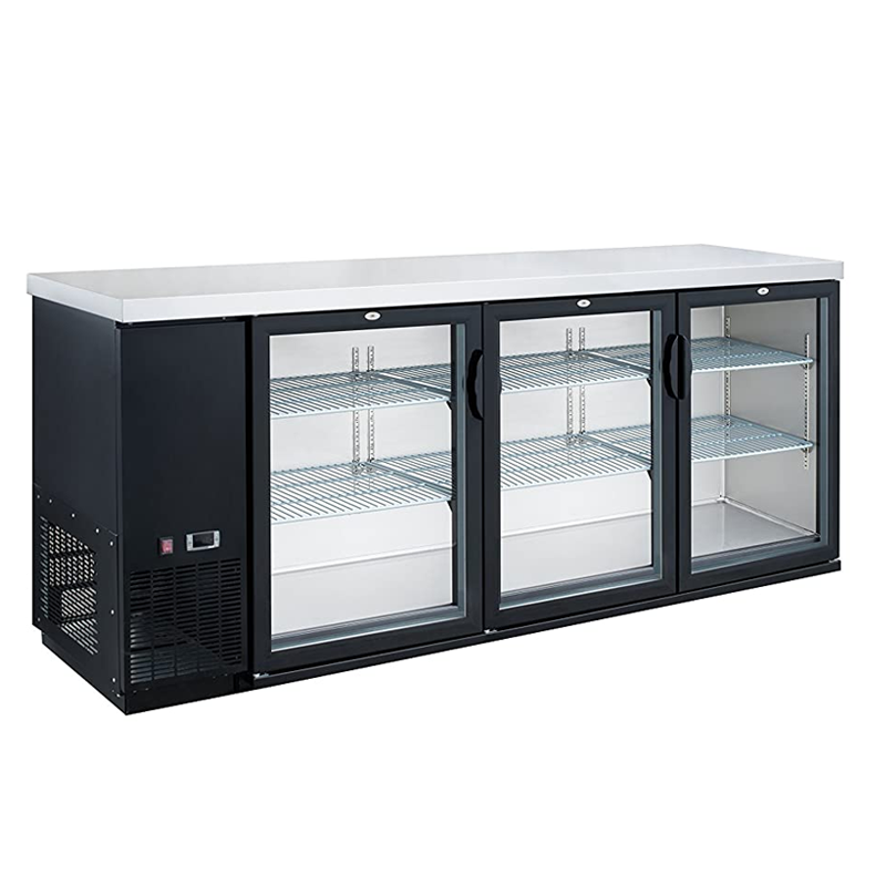 ChefAAA - ABB72-H3, Commercial 3 Swing Door Back Bar and Beverage Cooler