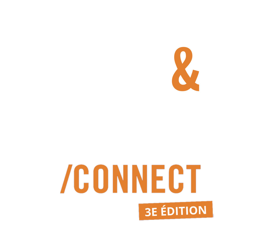 Logo de la conférence / salon nommé 'IT/CONNECT 3E ÉDITION' en orange et violet sur fond noir.