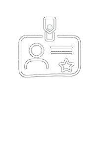 Carte d'identité avec symbole d'utilisateur et étoile