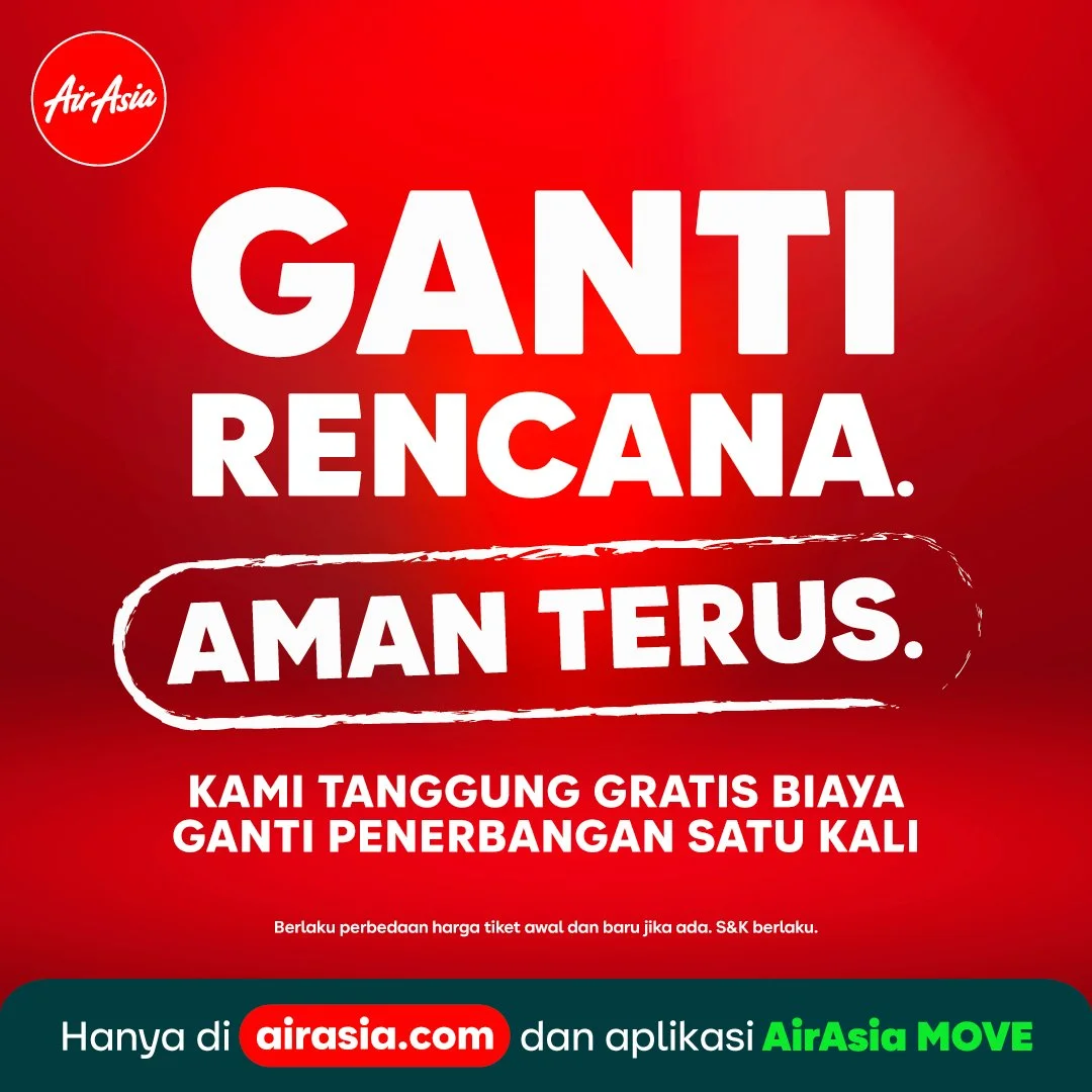 AirAsia MOVE Hadirkan ‘Gratis Biaya Ganti Penerbangan Satu Kali’, Tingkatkan Fleksibilitas Perjalanan Pengguna