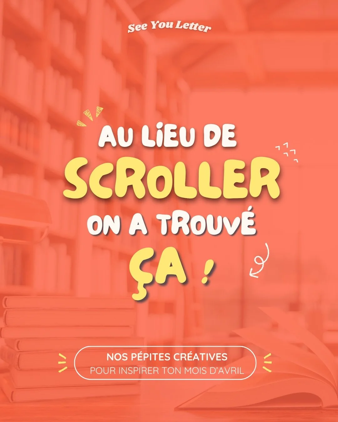 ✨ Vous les attendiez ? Voil&agrave; nos p&eacute;pites cr&eacute;atives pour inspirer votre mois d&rsquo;avril !

Depuis qu&rsquo;on s&rsquo;est lanc&eacute;es dans notre qu&ecirc;te de retrouver notre cr&eacute;ativit&eacute;, moins scroller a &eacu