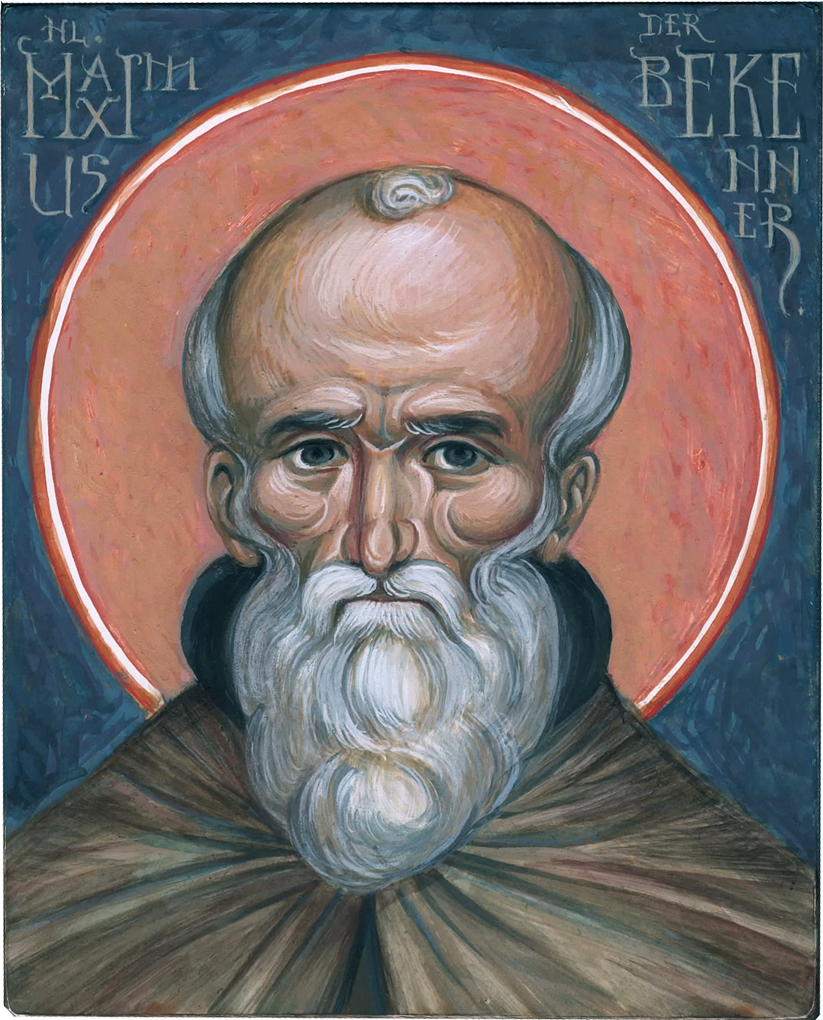 Hl. Maximus der Bekenner - Eitempera - 14,5 x 12 cm