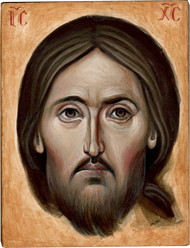 Christus - Eitempera - 8 x 6 cm