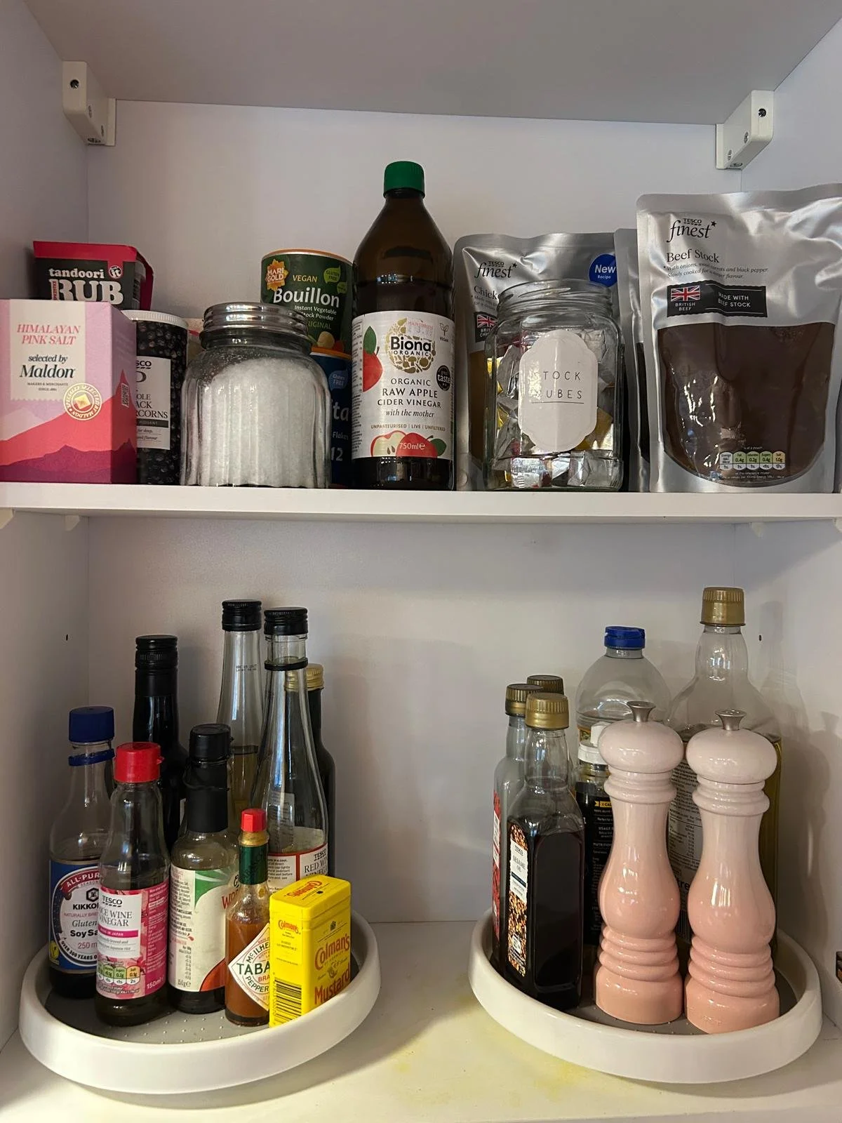 Spice cupboard after