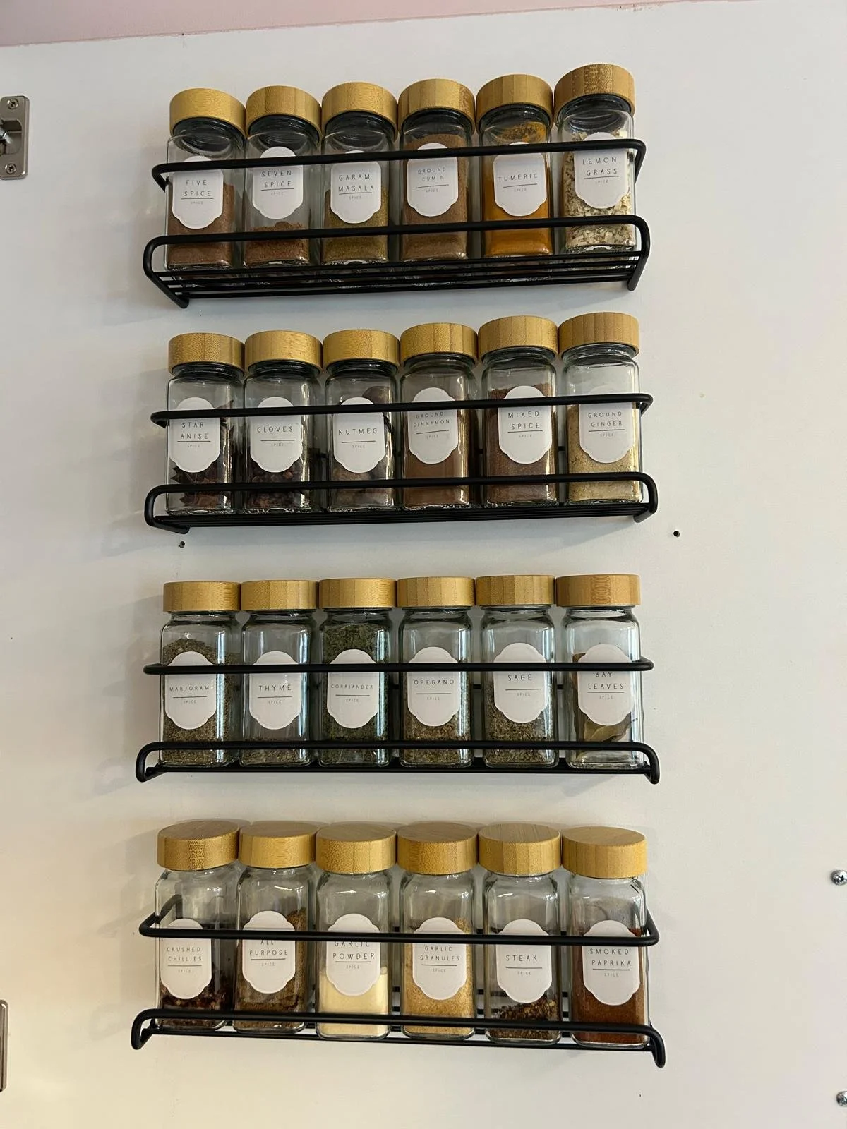 Spice cupboard after