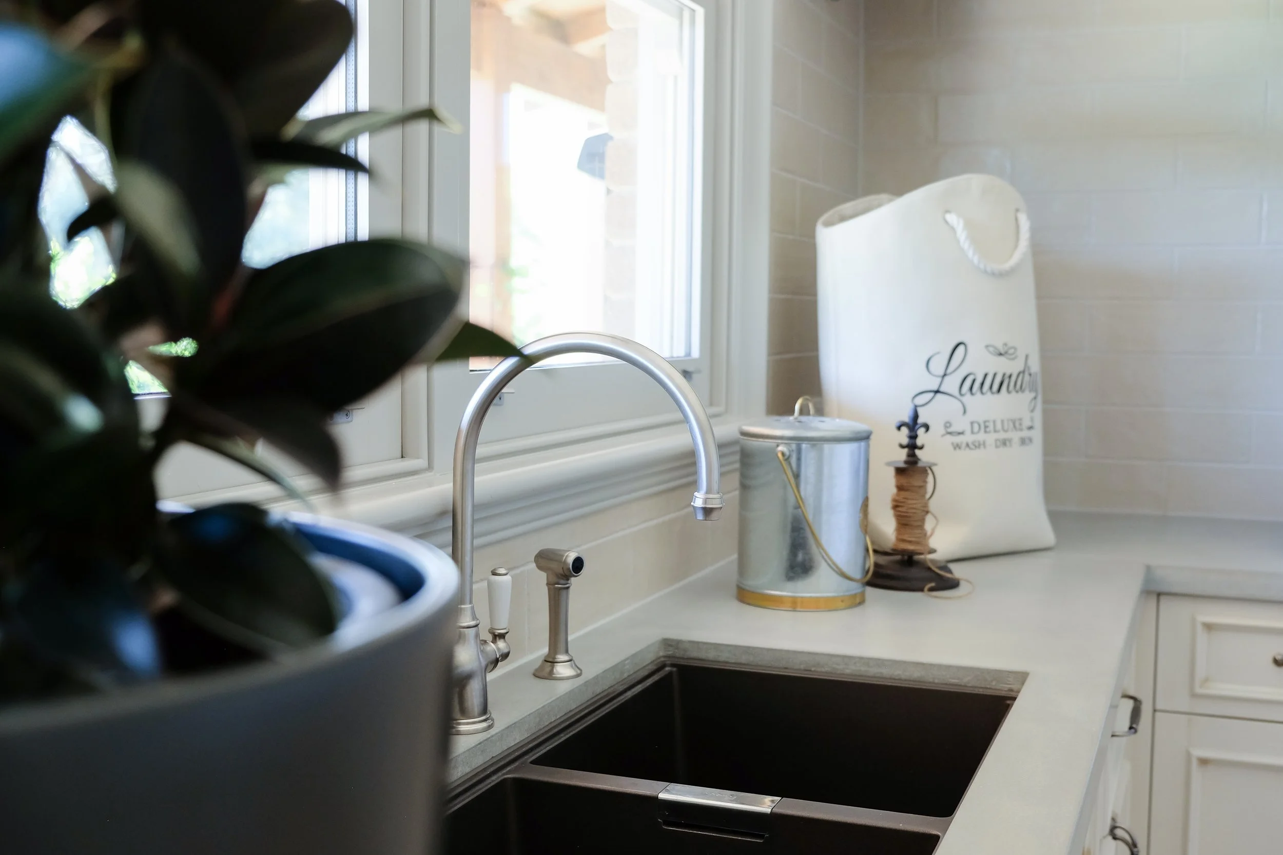 English style tapware in pewter colour
