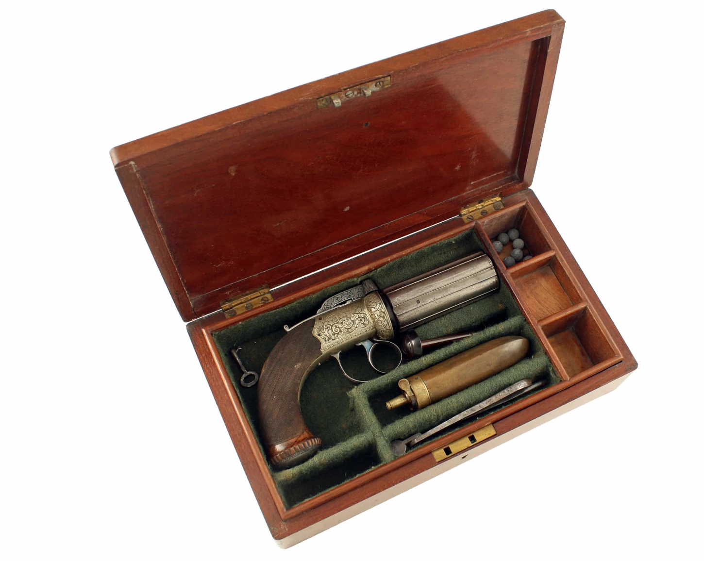 Cased Pepperbox Revolver by Edge of Manchester