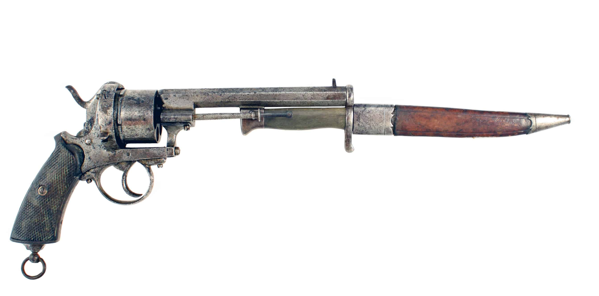 54 Bore Pin-Fire Revolver with Bayonet