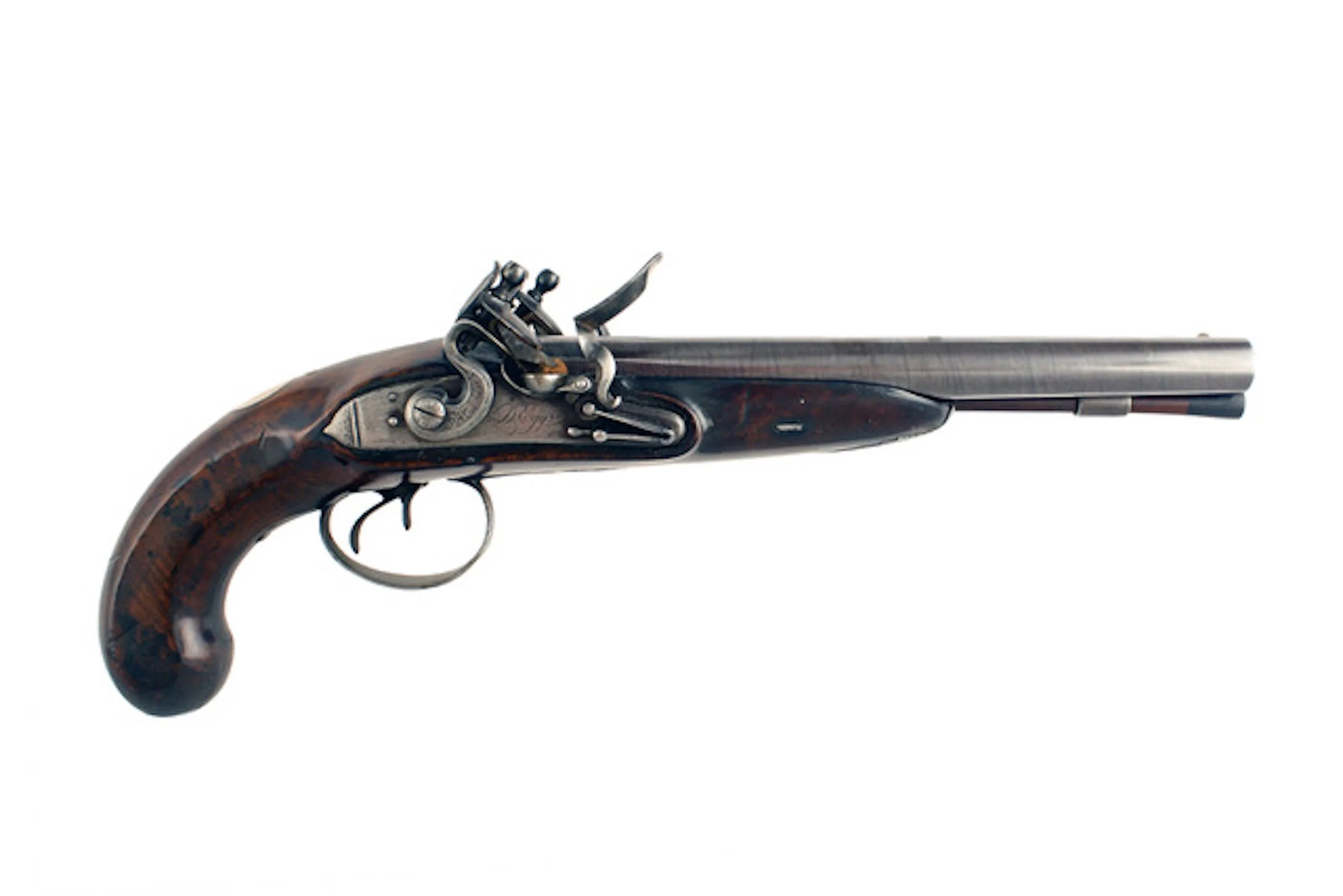 A Flintlock Carriage Pistol by D.Egg of London
