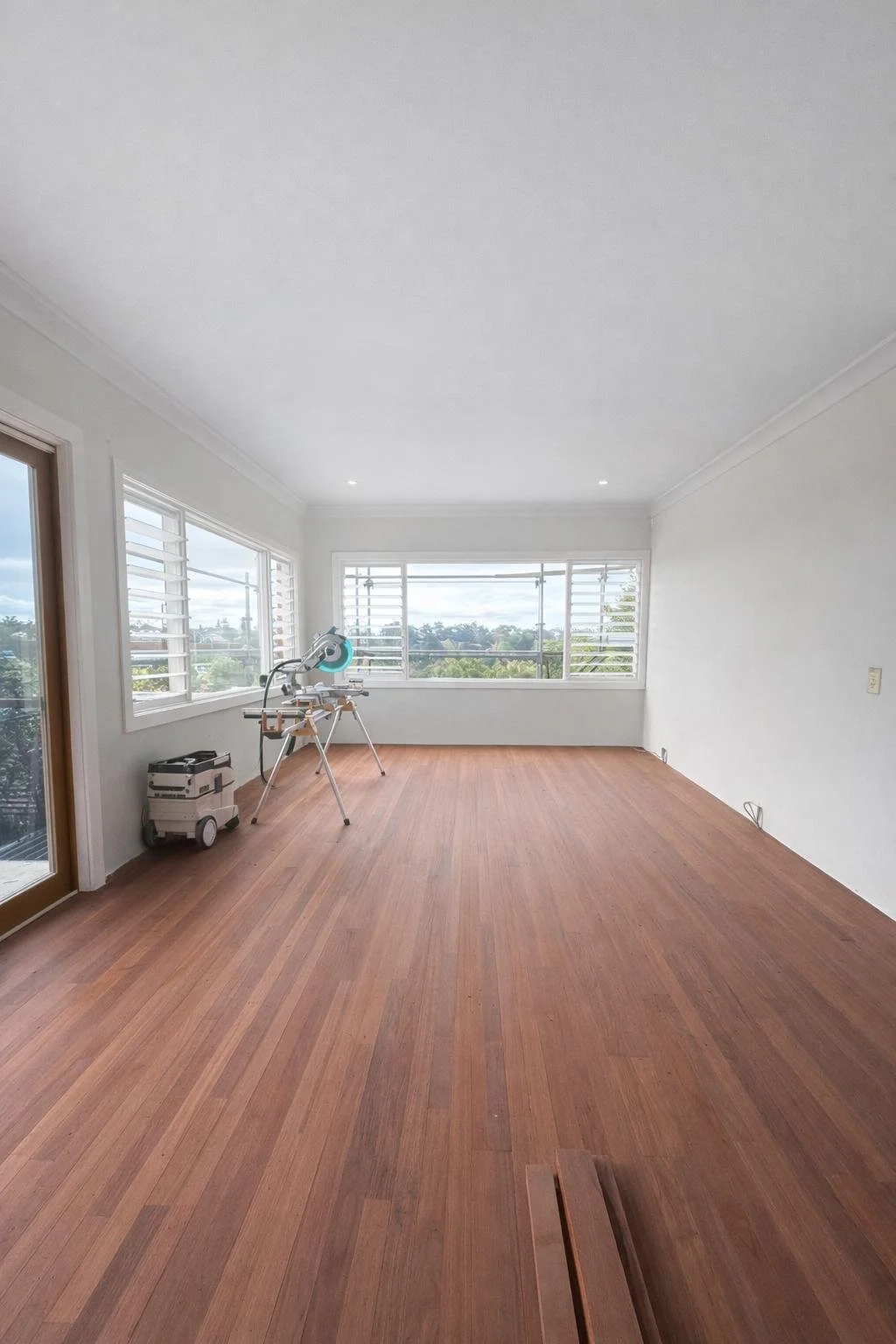 New flooring and window finishings