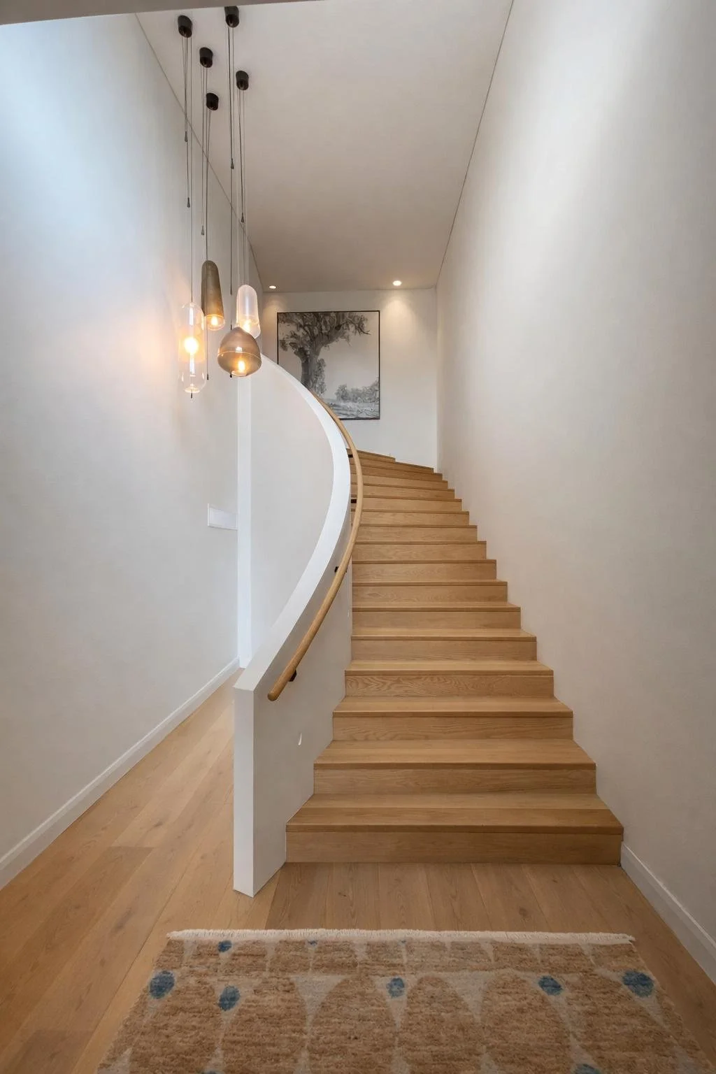 Installation of stairs, walls, handrail and flooring