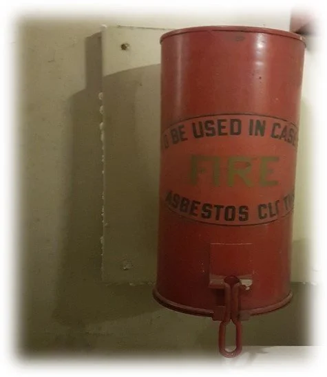 Asbestos textile fire blanket