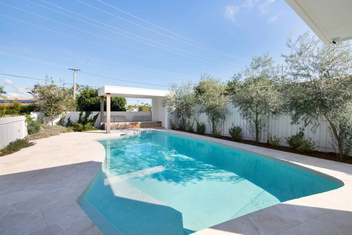 Backyard pool in Gold Coast property