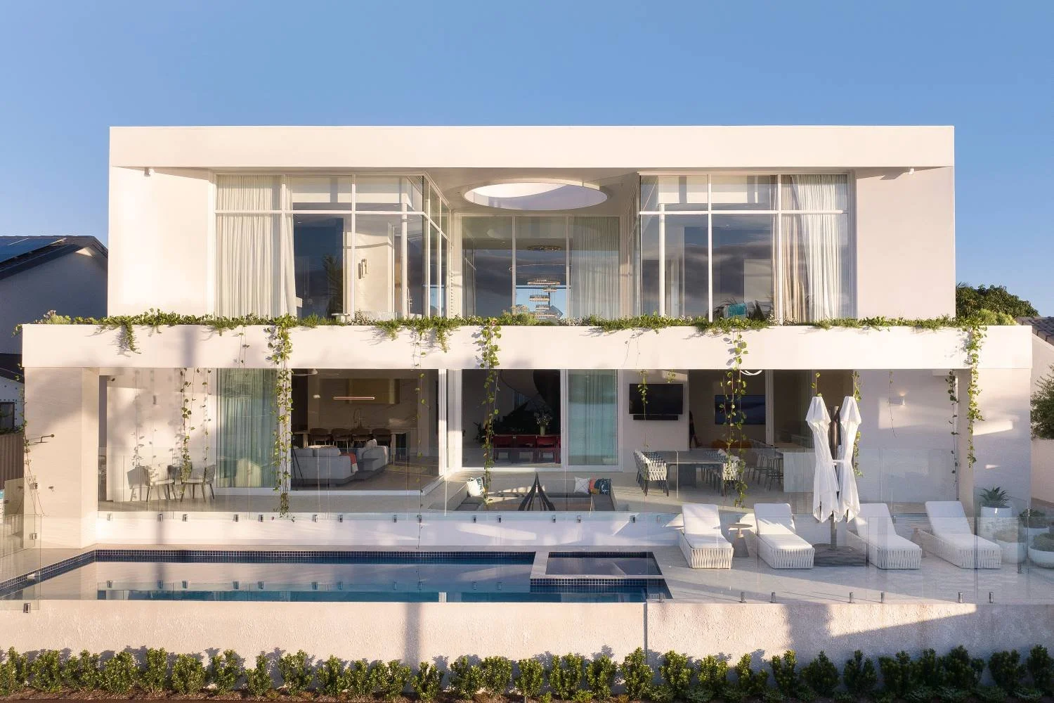 Luxury waterfront home exterior