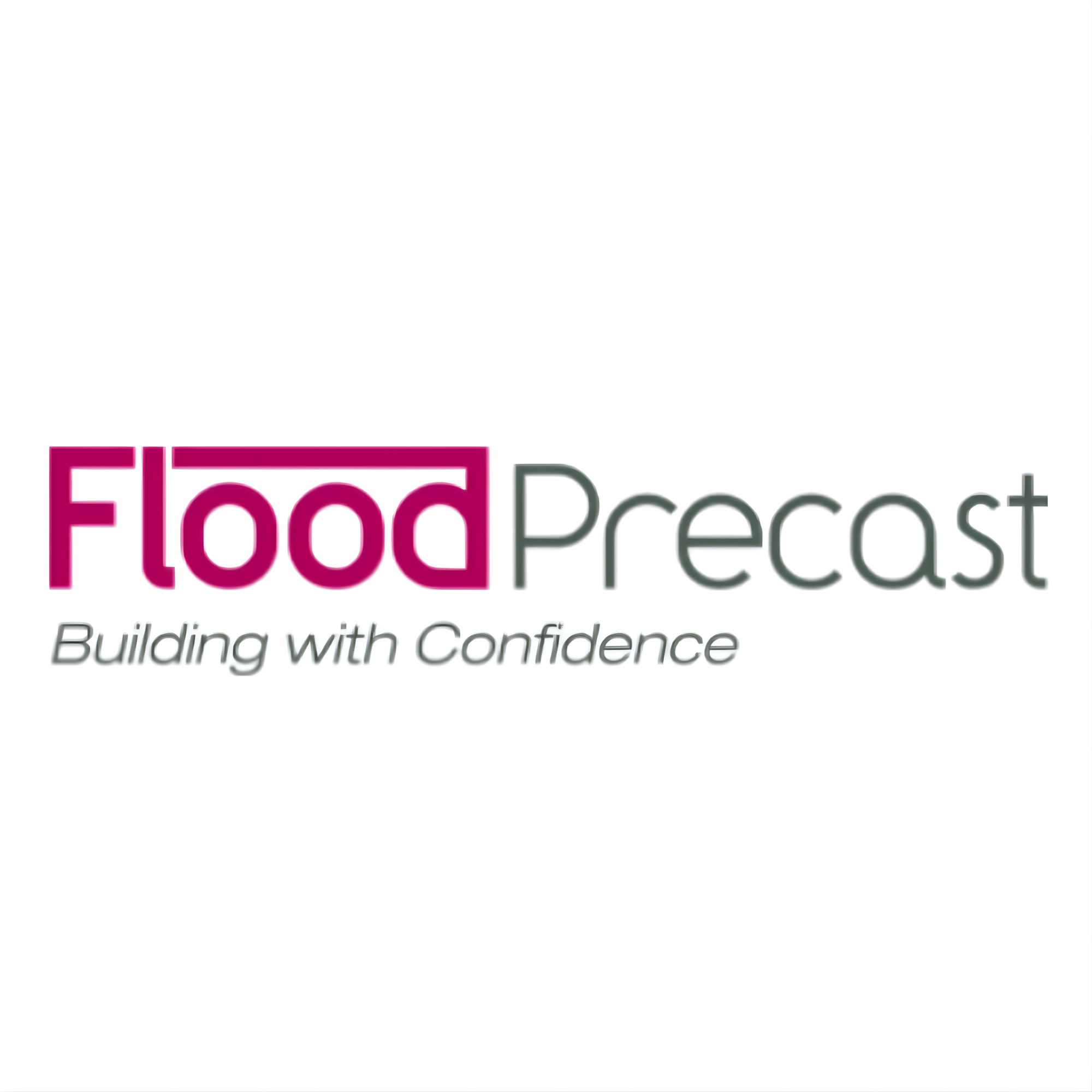 Logo for Flood Precast with the slogan 'Building with Confidence'.